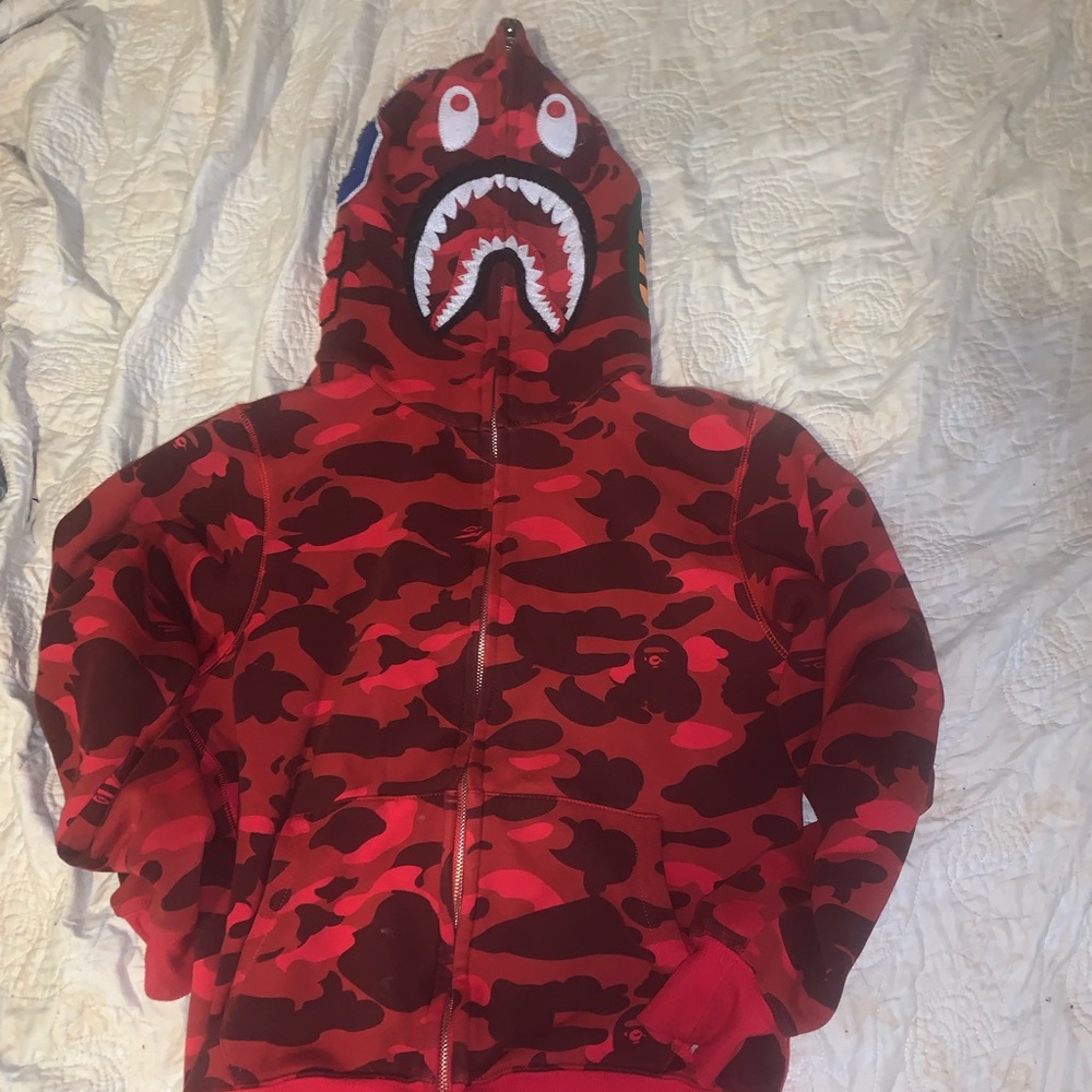 Small red Bape Hoodie